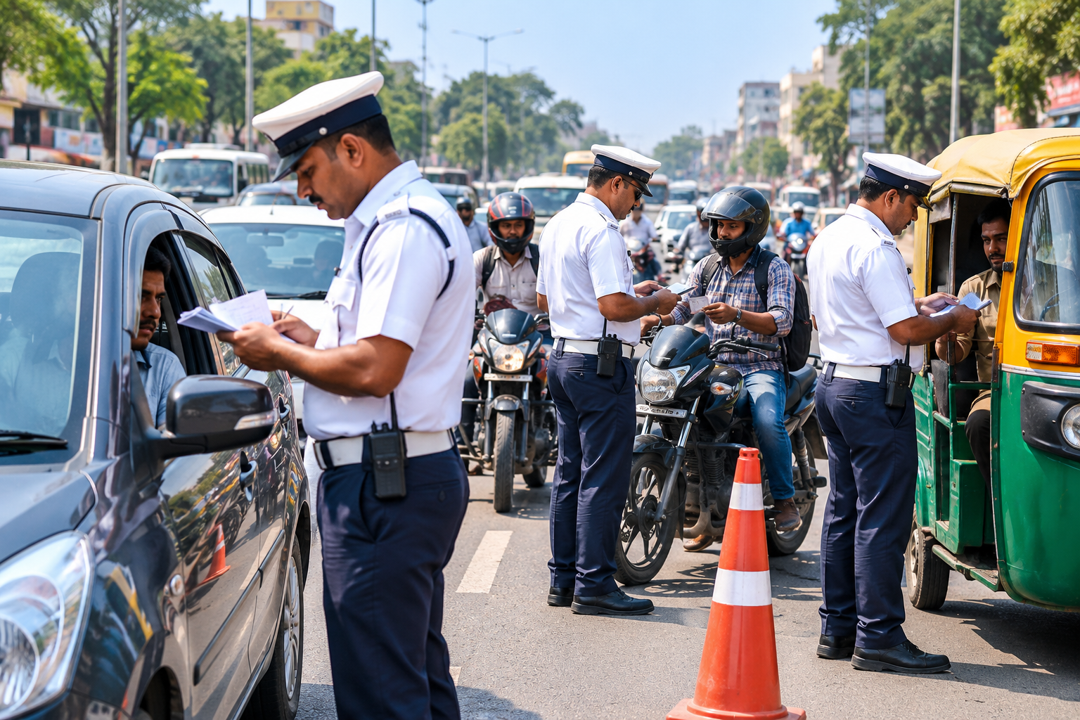 Dhanbad Traffic Police Tighten Enforcement: 30 Vehicles Seized, ₹5 Lakh in Challans Issued