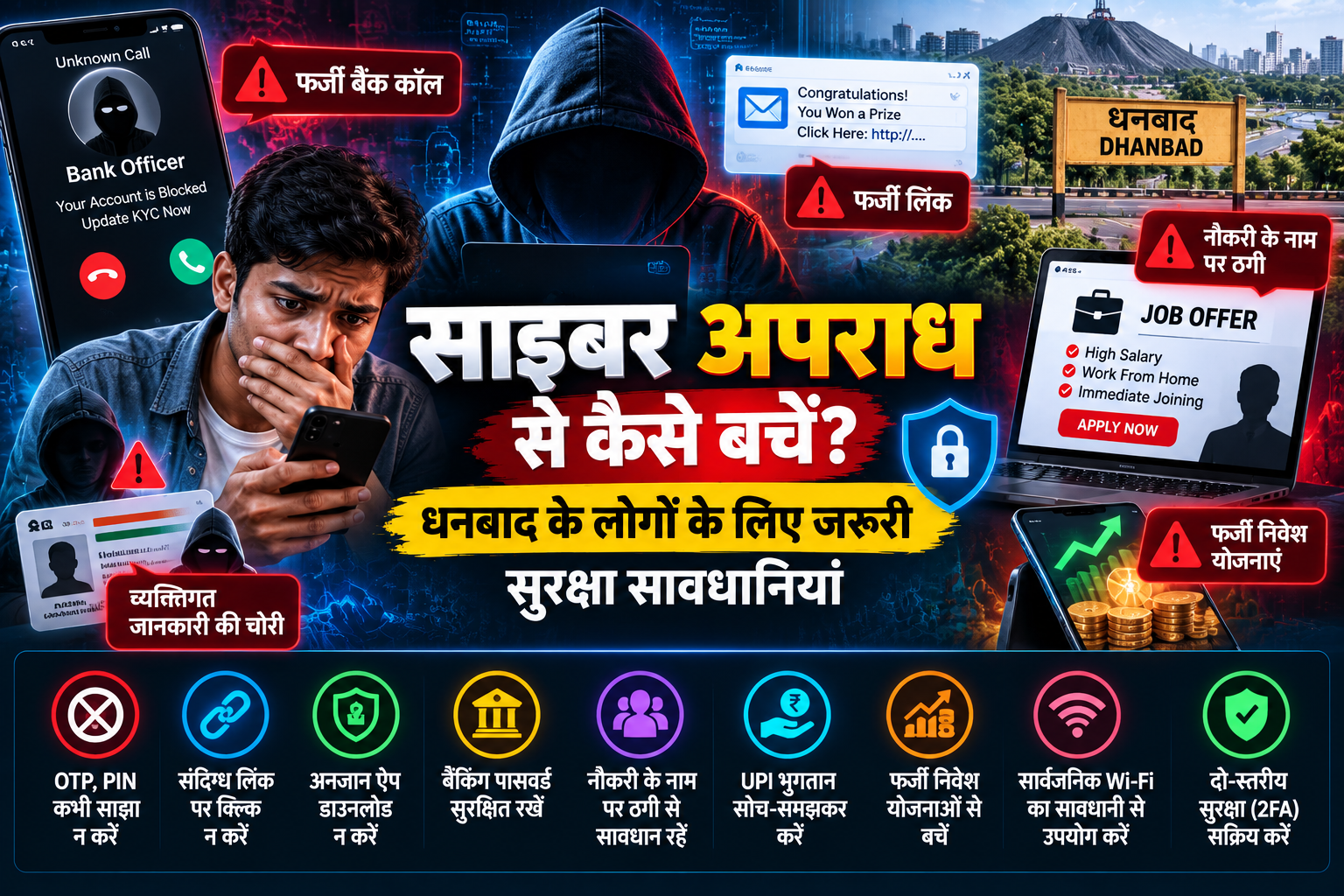 How to Stay Safe from Cybercrime: Essential Safety Tips for People in Dhanbad