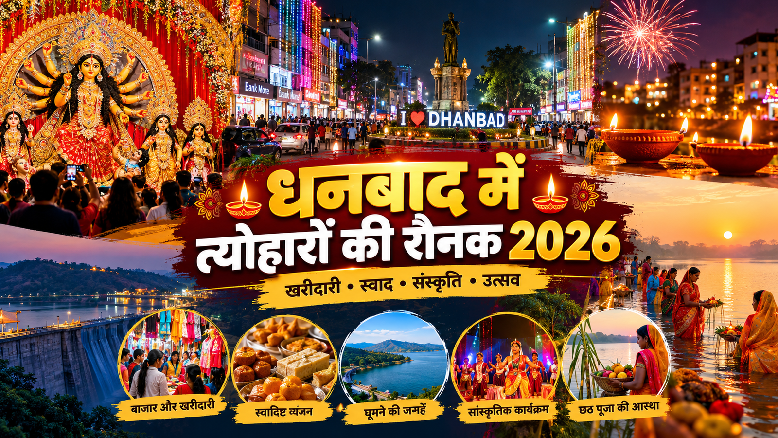धनबाद में त्योहारों का मौसम 2026: रौनक, खरीदारी, स्वादिष्ट व्यंजन और खुशियों का संगम